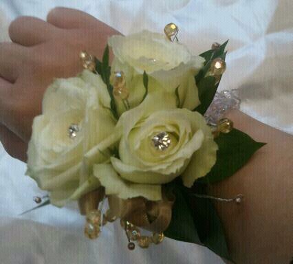 Eileen Jenkins rose wristcorsge